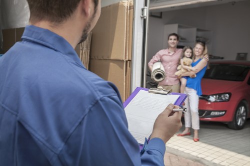 Professional removalists packing a living room in Barnet
